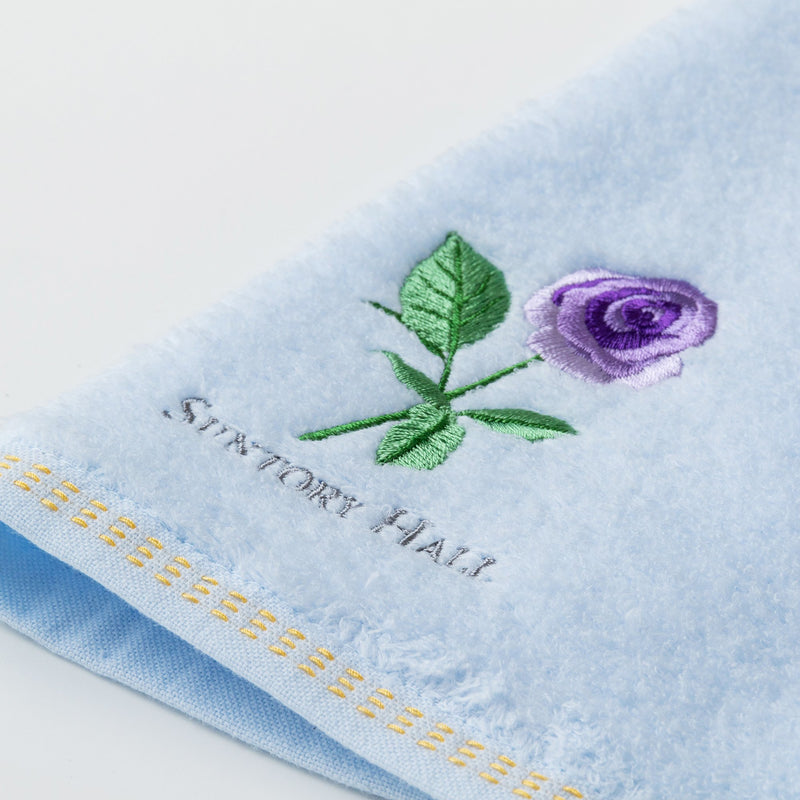 Face towel blue rose